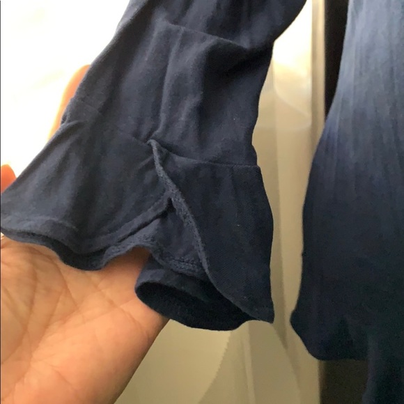 🦋 Navy Blue Stretch Knit Tunic - Picture 5 of 8